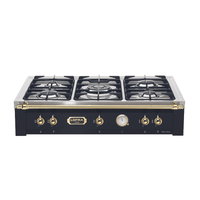 Rangetop Lofra Dolcevita 5 Bocas a Gás Preto 90cm, fogão a gás profissional com 5 queimadores potentes.