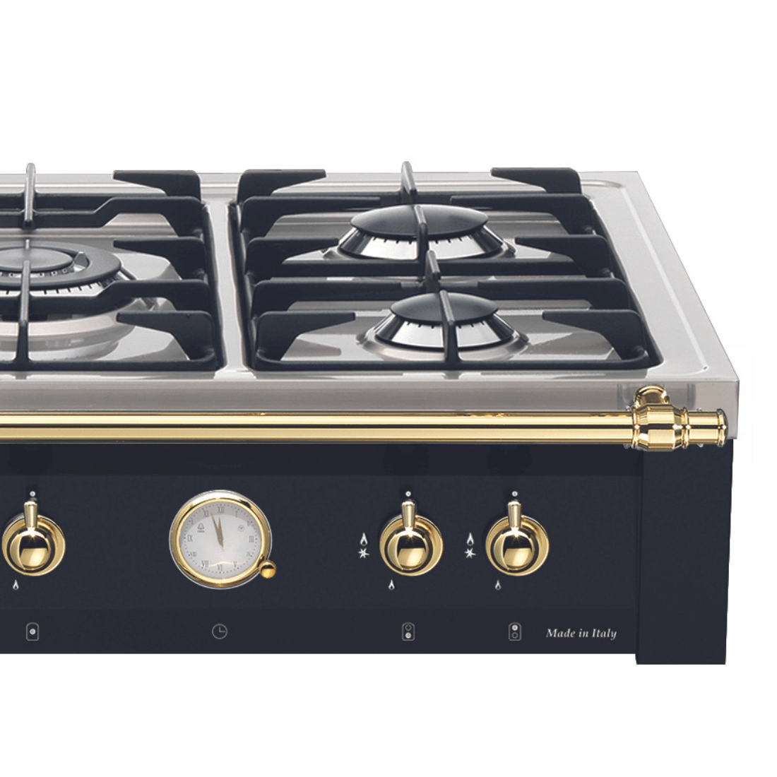 Rangetop Lofra Dolcevita 5 Bocas a Gás Preto 90cm com queimadores e acendimento superautomático.