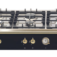 Rangetop linha Dolcevita 5 Bocas á Gás e 2 Zonas Elétricas Preto 120cm 220V