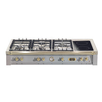 Rangetop Lofra Dolcevita 5 Bocas á Gás e 2 Zonas Elétricas Inox 120cm 220V