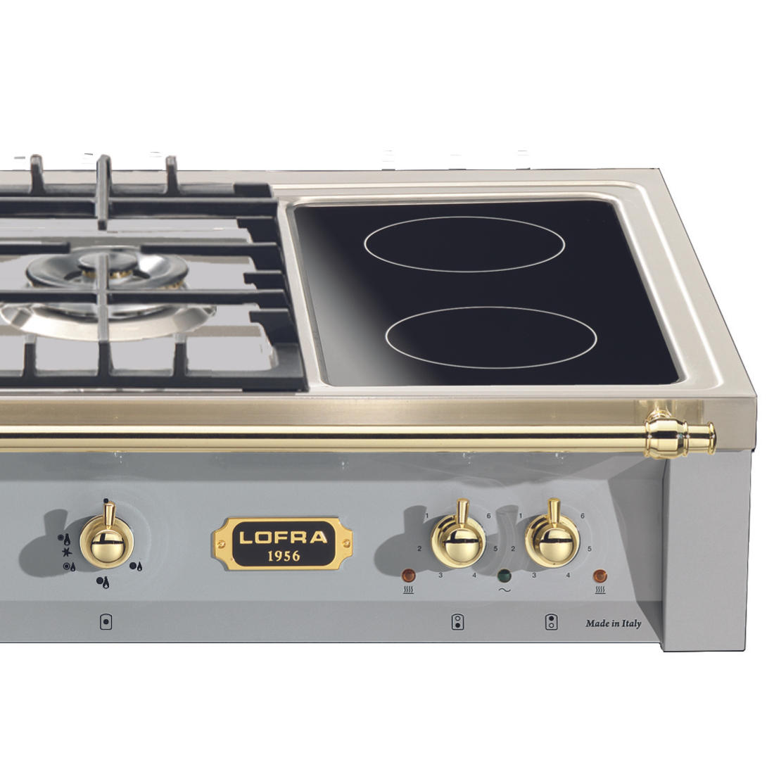 Rangetop Lofra Dolcevita 5 Bocas á Gás e 2 Zonas Elétricas Inox 120cm 220V