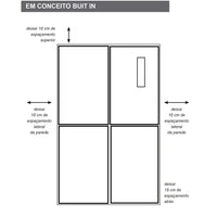 Refrigerador Arkton Multi Door 518 Litros Inox 220V