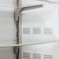 Refrigerador Bertazzoni Heritage 596 Litros 90cm-Abertura Esquerda, refrigerador de embutir French Door em inox com prateleiras internas e acabamento premium