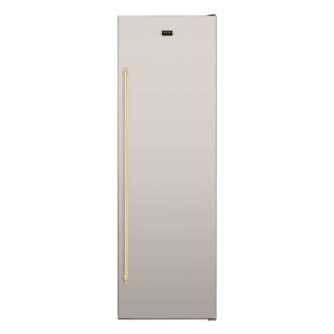 Refrigerador Tecno Vintage 380 Litros Inox 60cm refrigerador de embutir em inox com puxador em latão longo e porta única estilo vintage