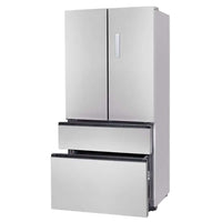 Refrigerador Evol French Door inox 521L com duas portas superiores e duas gavetas inferiores - 91cm