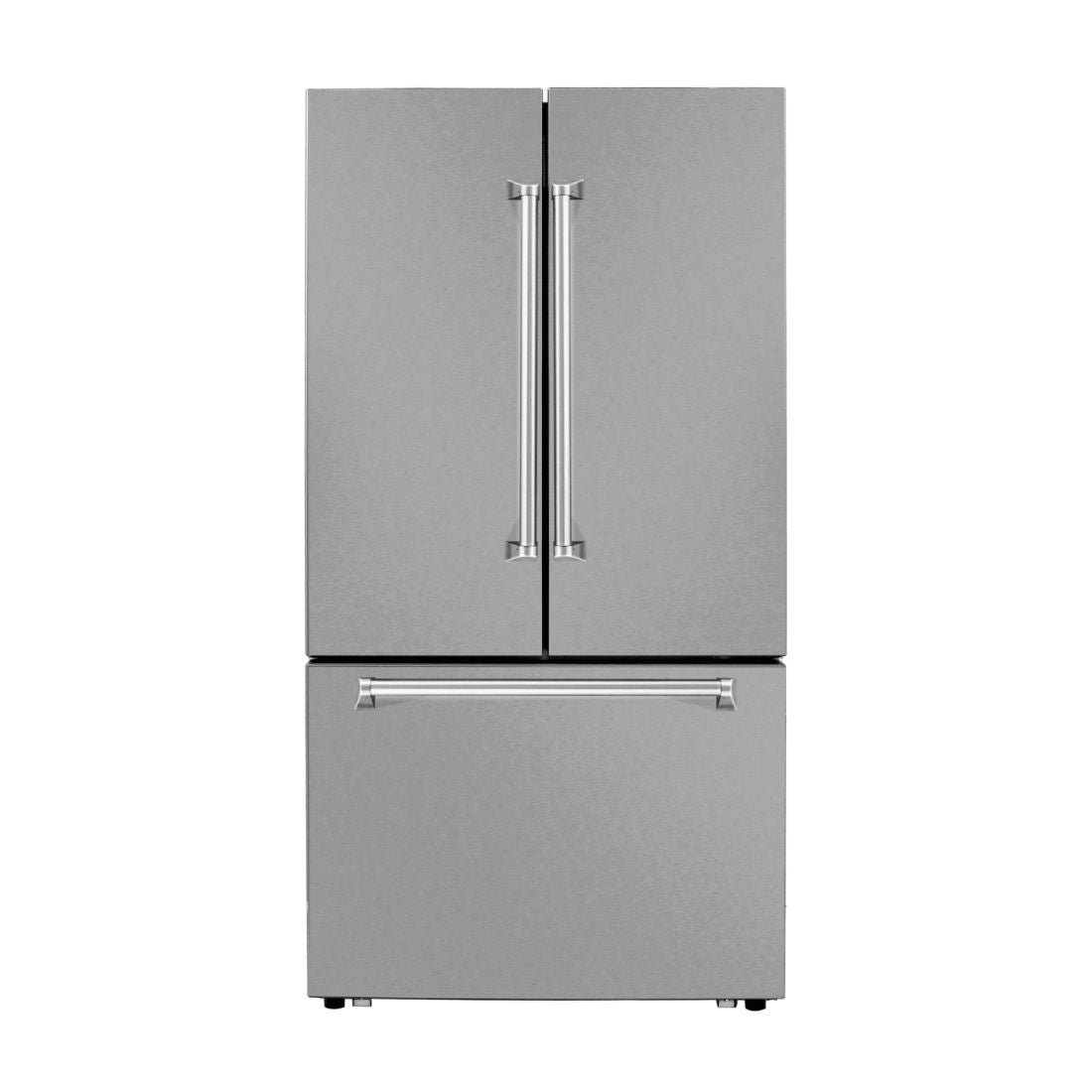 Refrigerador Evol French Door Moritz 572 Litros Inox 91cm com portas francesas, freezer inferior e acabamento inox