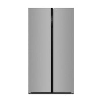 Refrigerador Side by Side Debacco 607 Litros Inox 104cm com design moderno e eficiente para armazenar alimentos.