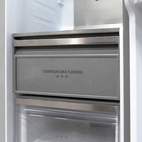 Gaveta com temperatura flexível do refrigerador Side by Side Debacco 607 Litros Inox.