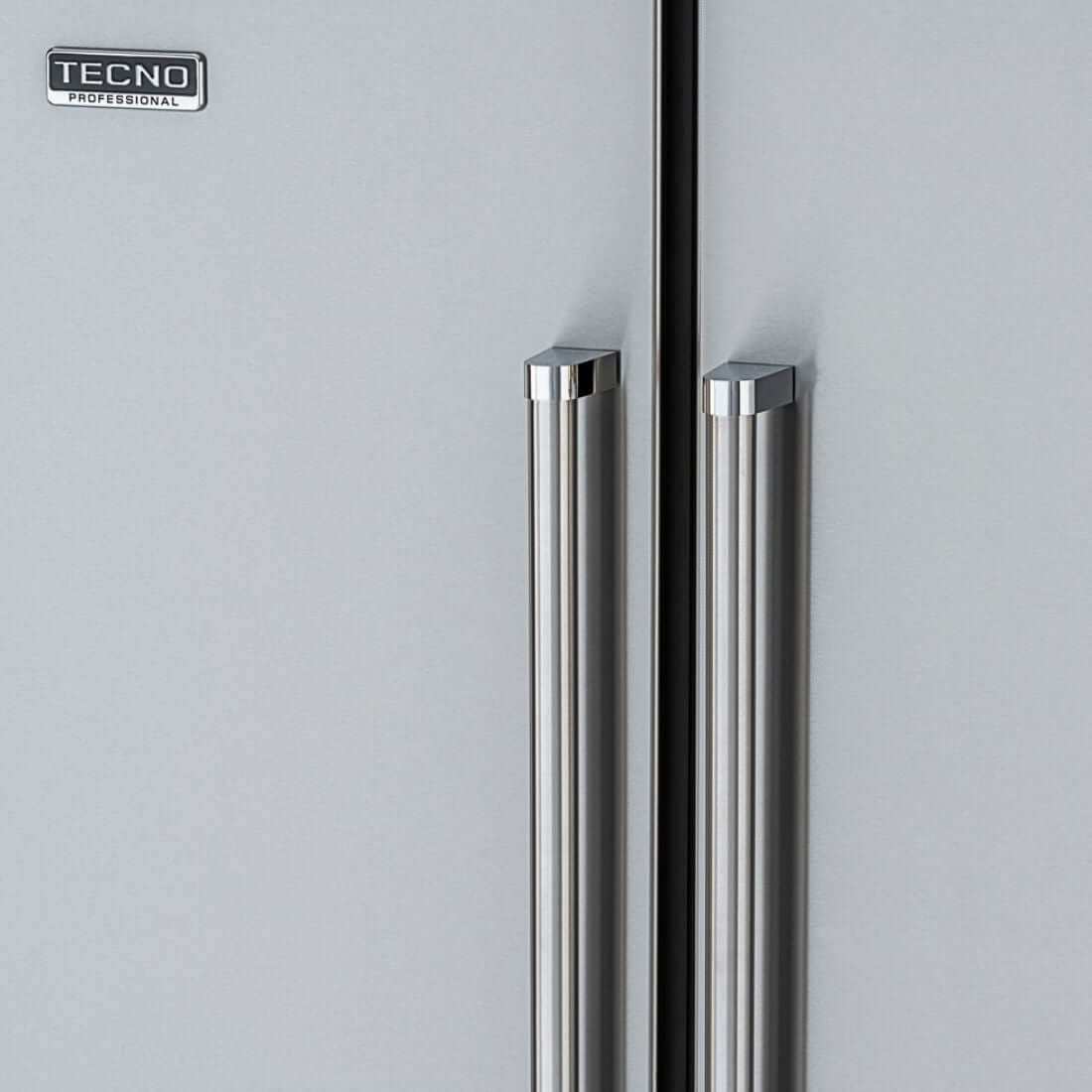 Refrigerador Tecno Professional Side by Side 658 Litros Inox 122cm, refrigerador side by side inox com duas portas e puxadores tubulares elegantes