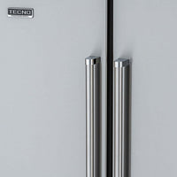 Refrigerador Tecno Professional Side by Side 658 Litros Inox 122cm, refrigerador side by side inox com duas portas e puxadores tubulares elegantes