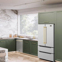 Refrigerador Tecno Vintage French Door 636 Litros Inox 91cm