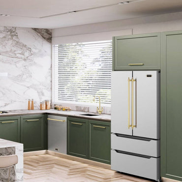 Refrigerador Tecno Vintage French Door 636 Litros Inox 91cm