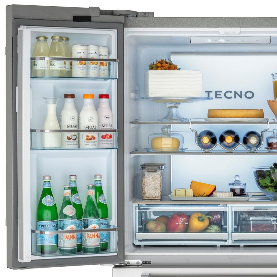 Refrigerador Tecno Vintage French Door 571 Litros Inox 90cm