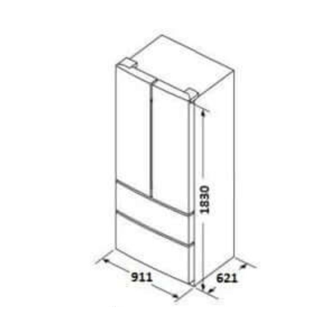 Refrigerador Tecno Vintage French Door 571 Litros Inox 90cm