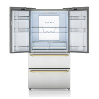 Refrigerador Tecno Vintage French Door 571 Litros Inox 90cm