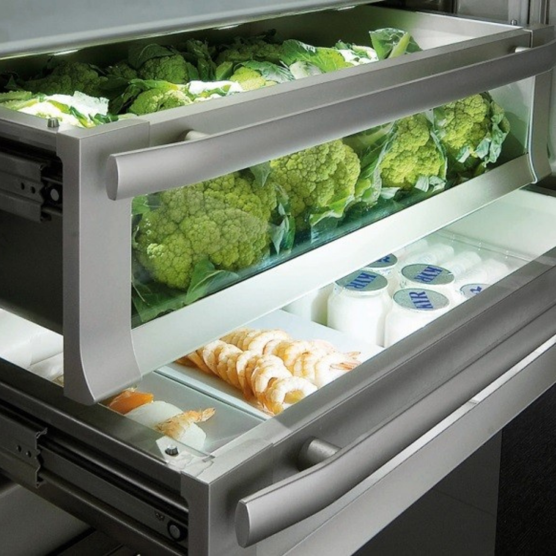 Refrigerador p/ Revestir e embutir Bottom Freezer 596 Litros 90cm Inox 220V - Abertura para Direita