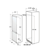 Refrigerador Gorenje para Revestir Bottom Freezer 269 Litros 60cm