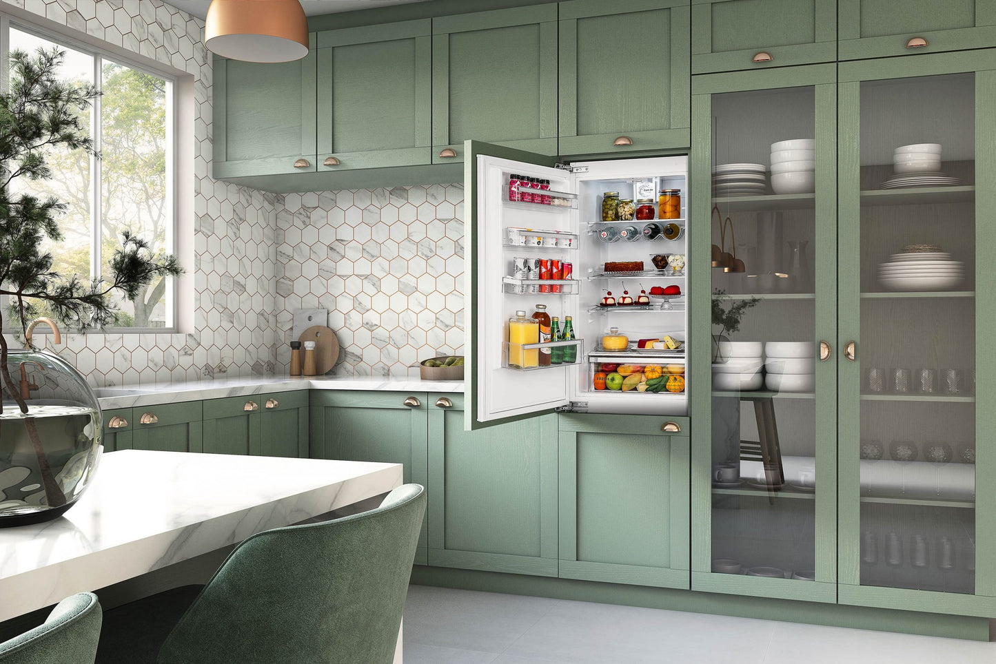 Refrigerador Bottom Freezer Tecno para Revestir 233 Litros 220V - Portas Reversíveis