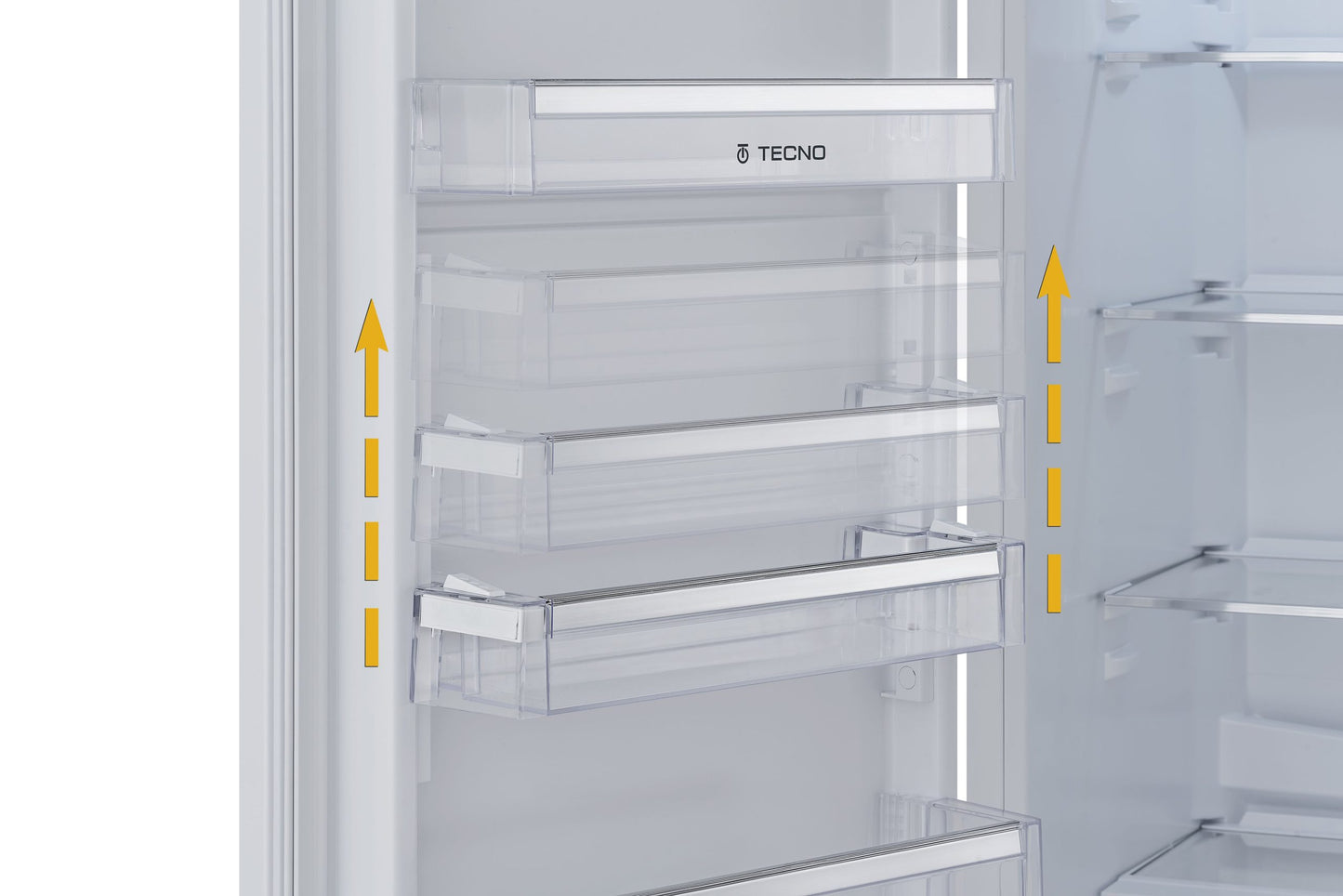 Refrigerador Bottom Freezer Tecno para Revestir 233 Litros 220V - Portas Reversíveis