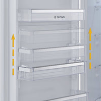 Refrigerador Tecno para Revestir Bottom Freezer 233 Litros 54cm