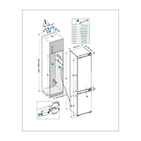 Refrigerador Bottom Freezer Tecno para Revestir 233 Litros 220V - Portas Reversíveis