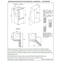 Refrigerador Bottom Freezer Professional de Embutir 445 Litros Inox 220V - Abertura para Direita
