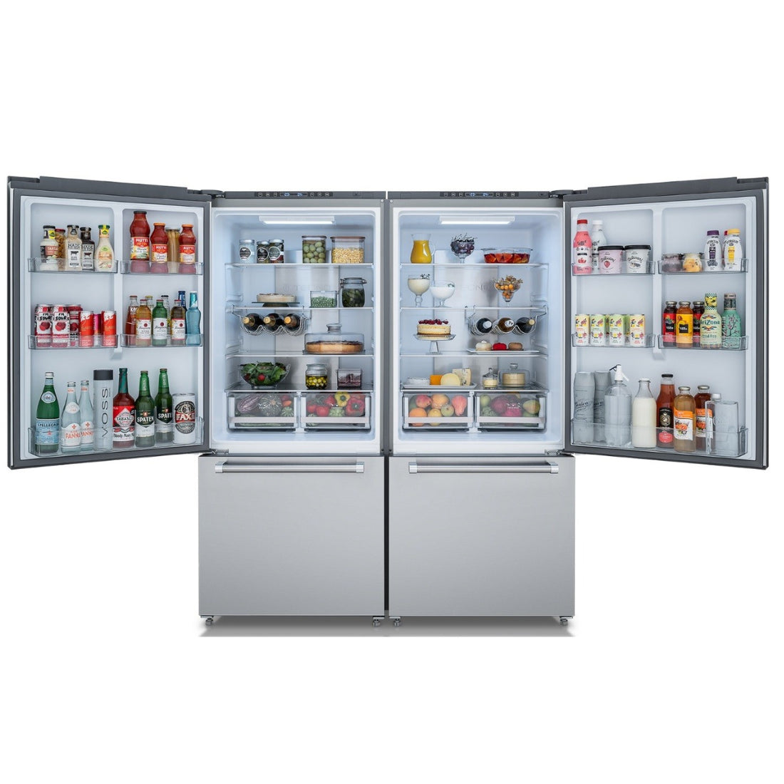 Refrigerador Bottom Freezer Professional de Embutir 445 Litros Inox 220V - Abertura para Direita