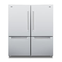 Refrigerador Bottom Freezer Tecno de embutir Professional DUO 890L 152cm 220V