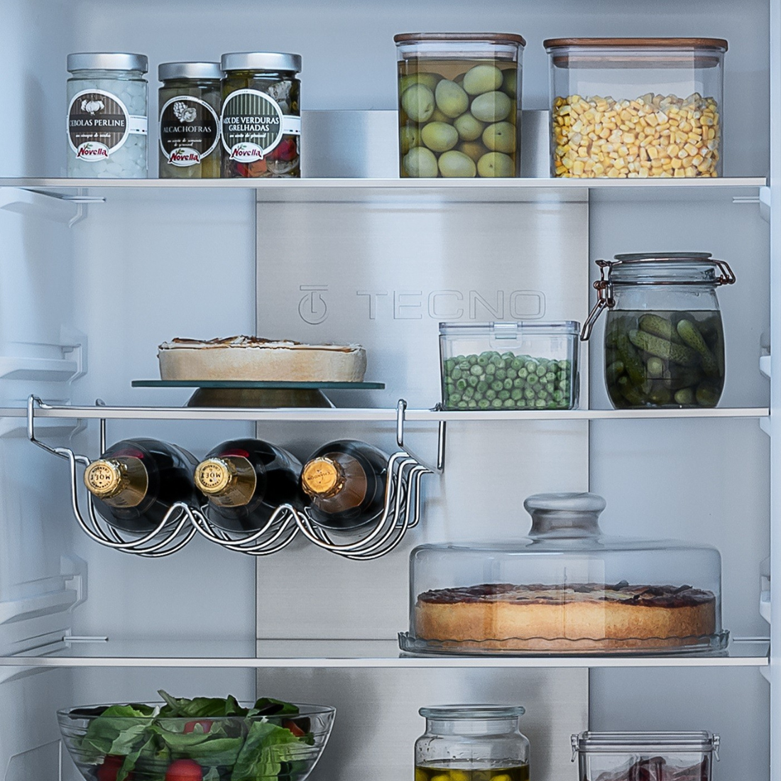 Refrigerador Bottom Freezer Tecno de embutir Professional DUO 890L 152cm 220V