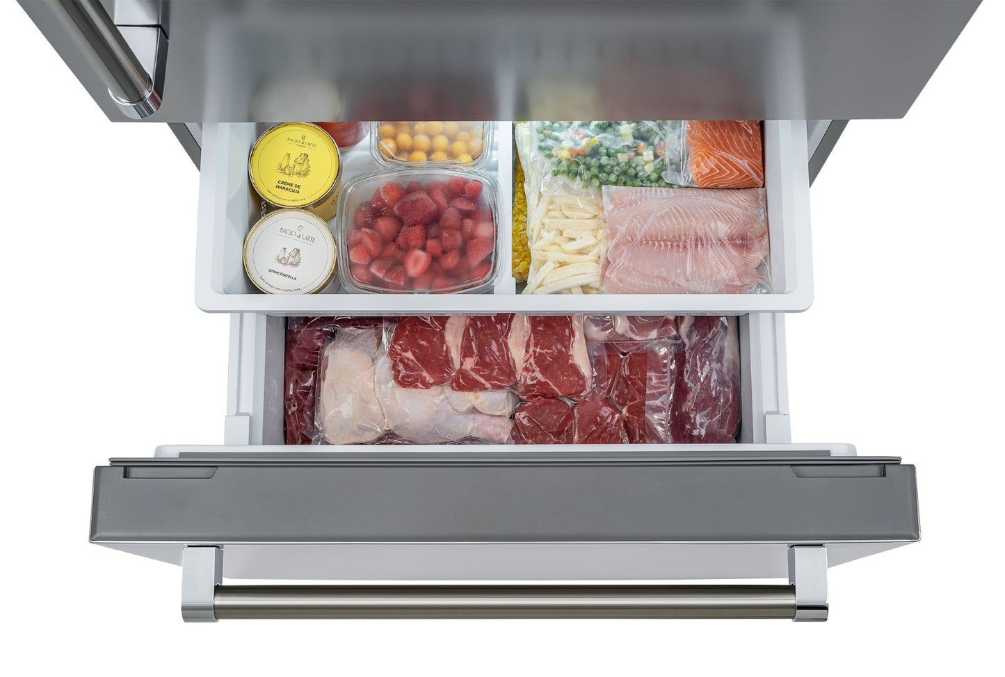 Refrigerador Bottom Freezer Professional de Embutir 445 Litros Inox 220V - Abertura para Direita