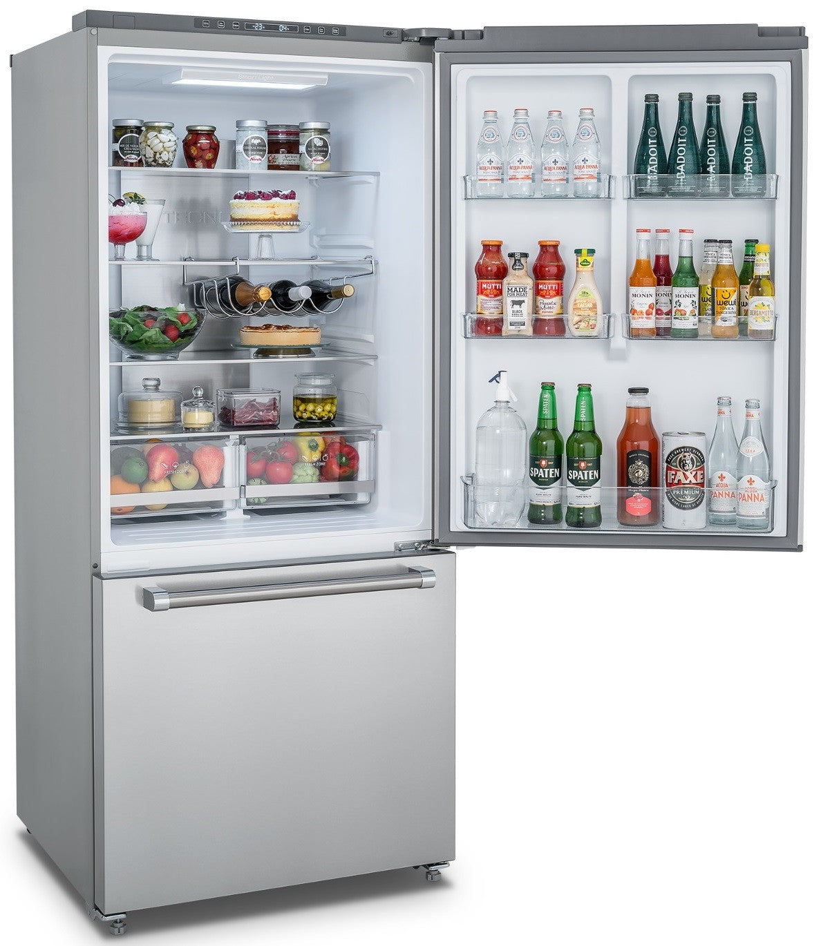 Refrigerador Bottom Freezer Professional de Embutir 445 Litros Inox 220V - Abertura para Direita