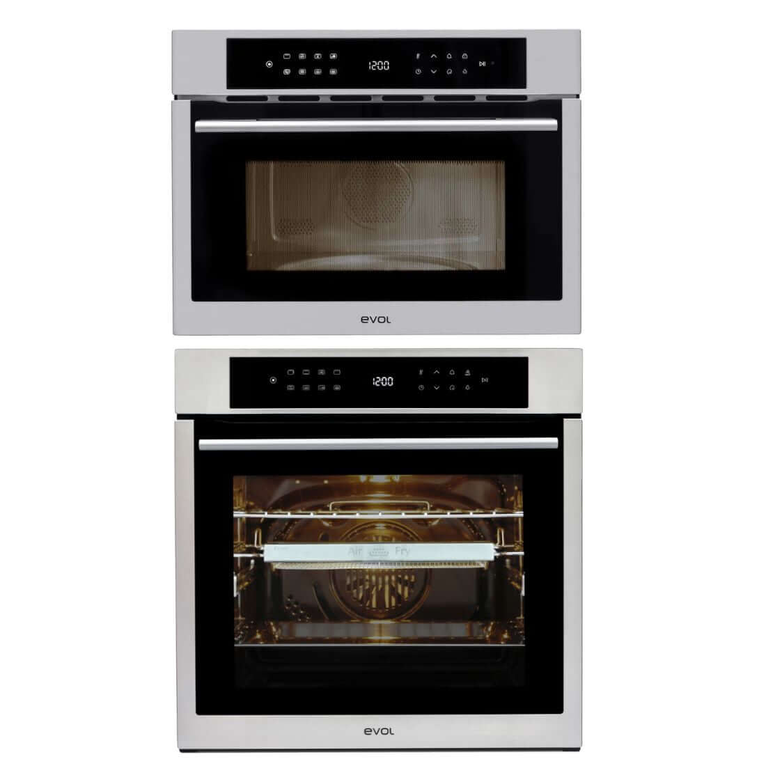 Torre Quente Evol elétrica 60cm com Forno Air Fry 73L e Forno Micro-ondas 35L painel digital touch