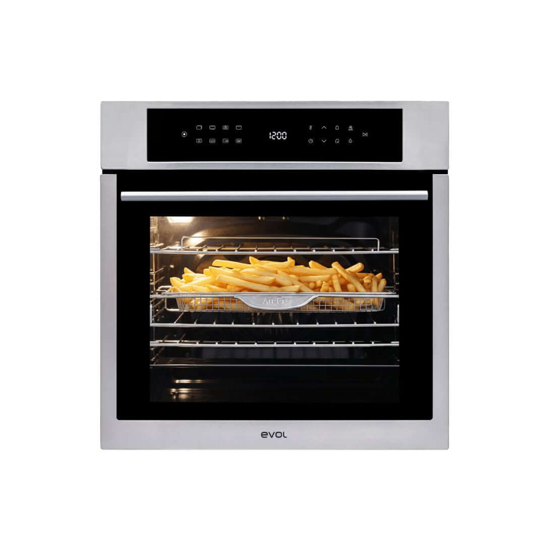 Forno Evol Elétrico IX13 inox 73L 60cm embutir com air fry e cesto de batatas fritas visível