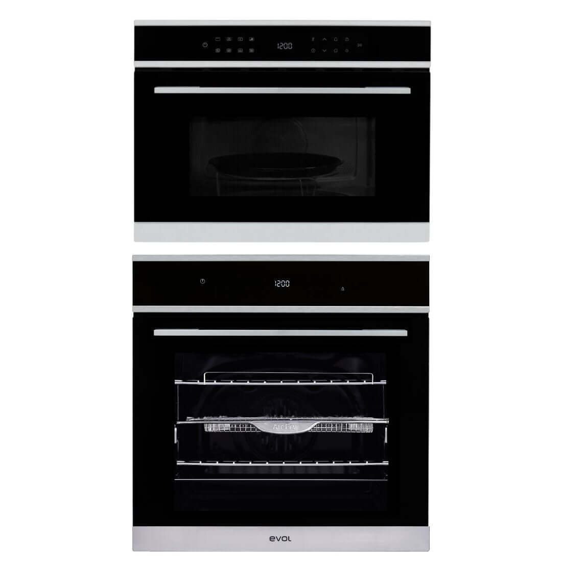 Torre Quente Evol com forno elétrico Air Fryer e forno combinado micro-ondas IX17 preto 60cm painel touch