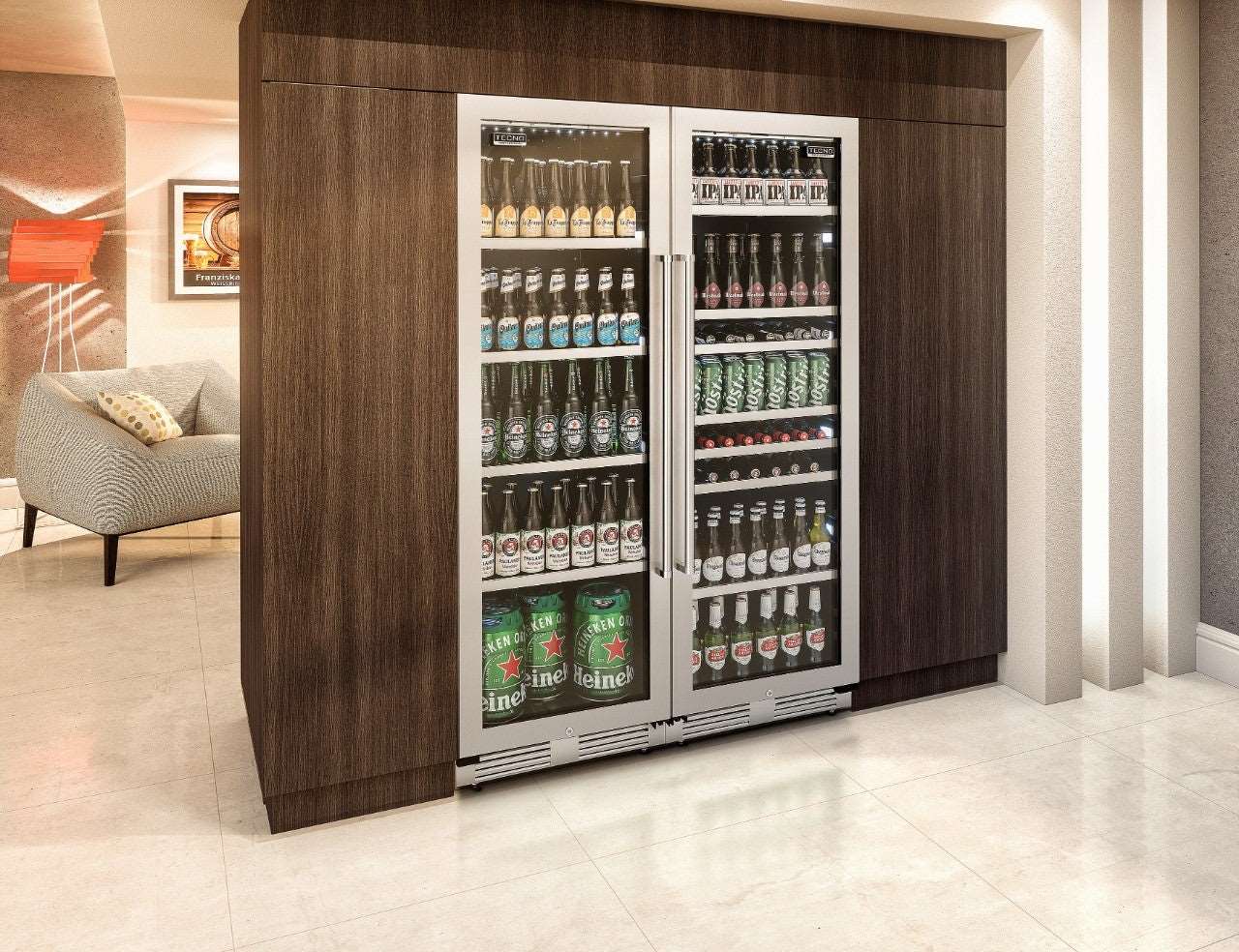 Cervejeira Professional Max Beer 433 Litros de Embutir Inox 220V - Abertura para Esquerda