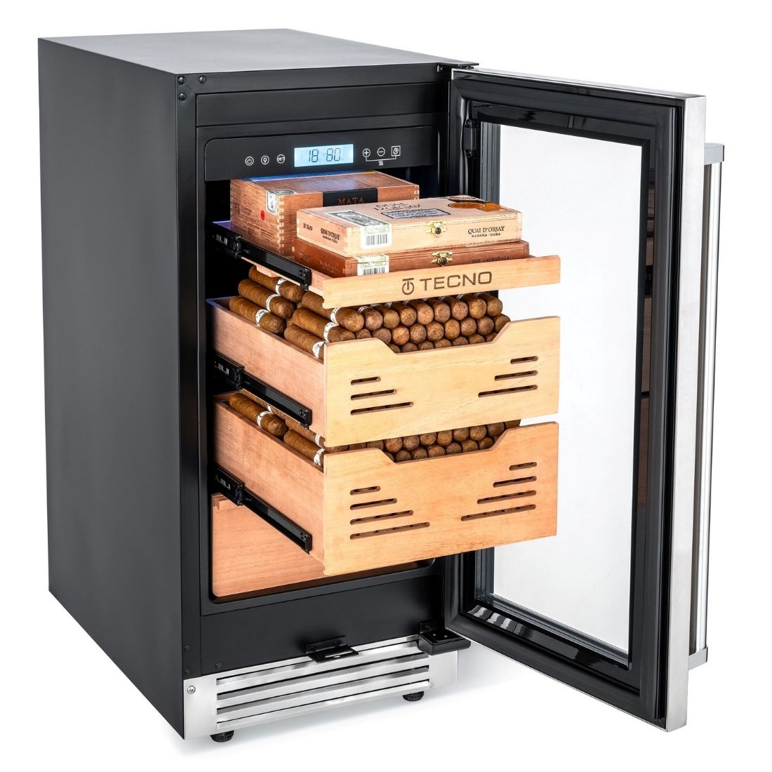 Umidor de Charutos Tecno Professional Inox 38cm